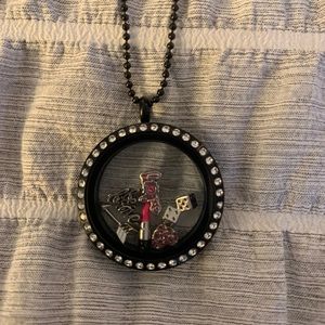 Origami owl locket necklace